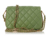 Chanel Small Green Quilted Lambskin Flap