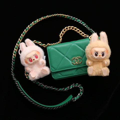 Chanel Green Quilted Lambskin 19 Wallet on Chain WOC