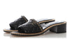 Chanel Black Quilted Mules