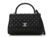 Chanel Small Black Quilted Caviar Coco Handle