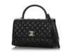 Chanel Small Black Quilted Caviar Coco Handle