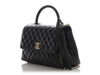 Chanel Small Black Quilted Caviar Coco Handle