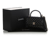 Chanel Small Black Quilted Caviar Coco Handle