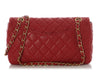 Chanel Medium Red Quilted Lambskin Marine Charm Flap