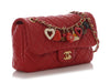 Chanel Medium Red Quilted Lambskin Marine Charm Flap