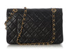 Chanel Vintage Medium/Large Black Quilted Lambskin Classic Double Flap
