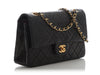 Chanel Vintage Medium/Large Black Quilted Lambskin Classic Double Flap