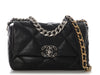 Chanel Small Black Quilted Shiny Lambskin 19 Flap