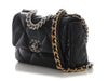Chanel Small Black Quilted Shiny Lambskin 19 Flap