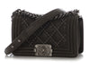 Chanel Small Dark Gray Studded Calfkskin Boy Bag