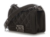 Chanel Small Dark Gray Studded Calfkskin Boy Bag