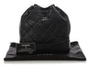 Chanel Small Black Part-Quilted Aged Calfskin Gabrielle Backpack