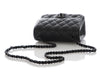 Chanel Mini So Black Quilted Distressed Calfskin Square Classic