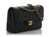 Chanel Small Black Quilted Caviar Classic Double Flap
