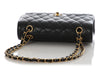 Chanel Small Black Quilted Caviar Classic Double Flap