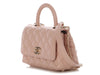 Chanel Extra Mini Pink Quilted Caviar Coco Handle