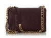 Chanel Maroon Quilted Caviar Bracelet on Chain Flap Bag