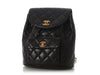 Chanel Vintage Small Black Quilted Lambskin Backpack