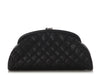 Chanel Black Quilted Caviar Timeless Clutch