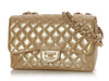 Chanel Jumbo Gold Quilted Patent Classic Single Flap