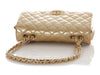 Chanel Jumbo Gold Quilted Patent Classic Single Flap