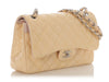 Chanel Jumbo Yellow and Light Pink Quilted Patent Classic Double Flap
