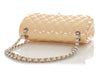 Chanel Jumbo Yellow and Light Pink Quilted Patent Classic Double Flap