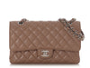 Chanel Medium/Large Dark Beige Quilted Caviar Classic Double Flap