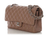 Chanel Medium/Large Dark Beige Quilted Caviar Classic Double Flap
