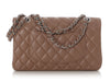 Chanel Medium/Large Dark Beige Quilted Caviar Classic Double Flap