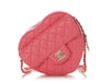 Chanel Large Coral Quilted Lambskin CC in Love Heart Bag
