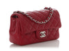 Chanel Mini Red Quilted Caviar Rectangular Classic