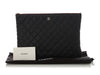 Chanel Large Black Quilted Caviar Pouch