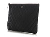 Chanel Large Black Quilted Caviar Pouch