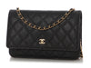 Chanel Black Quilted Caviar Wallet on Chain WOC