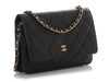Chanel Black Quilted Caviar Wallet on Chain WOC