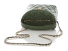 Chanel Mini Green Quilted Caviar Top Handle Bag with Chain