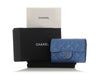 Chanel Periwinkle Quilted Caviar Flap Card Holder
