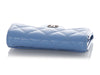 Chanel Periwinkle Quilted Caviar Flap Card Holder