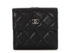 Chanel Small Black Quilted Caviar Classic Wallet