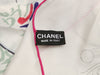 Chanel White and Multicolor Dragon Silk Scarf