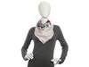 Chanel White and Multicolor Dragon Silk Scarf