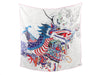 Chanel White and Multicolor Dragon Silk Scarf