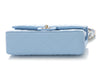 Chanel Small Blue Brume Quilted Caviar Classic Double Flap