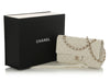 Chanel Medium/Large White Quilted Shiny Caviar Classic Double Flap