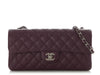 Chanel Purple Quilted Caviar East-West Flap