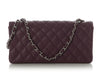 Chanel Purple Quilted Caviar East-West Flap