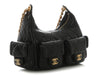 Chanel Small Black Quilted Shiny Lambskin Trendy Pockets Hobo