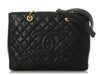 Chanel Black Quilted Caviar Grand Shopping Tote GST