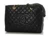 Chanel Black Quilted Caviar Grand Shopping Tote GST
